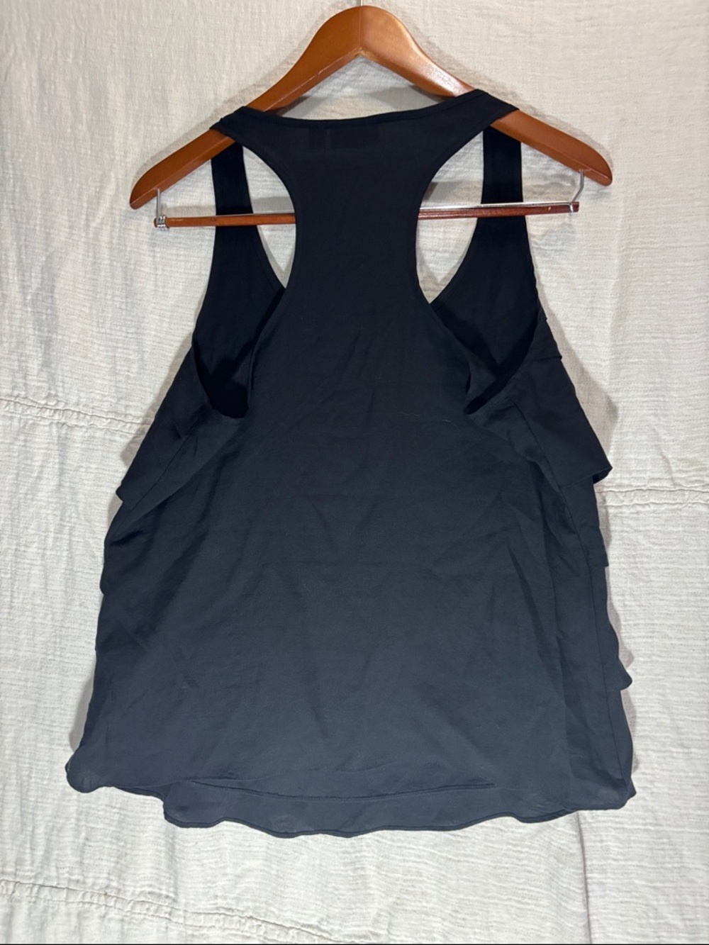 Elle Black Ruffle Racerback Tank - Picture 4 of 5